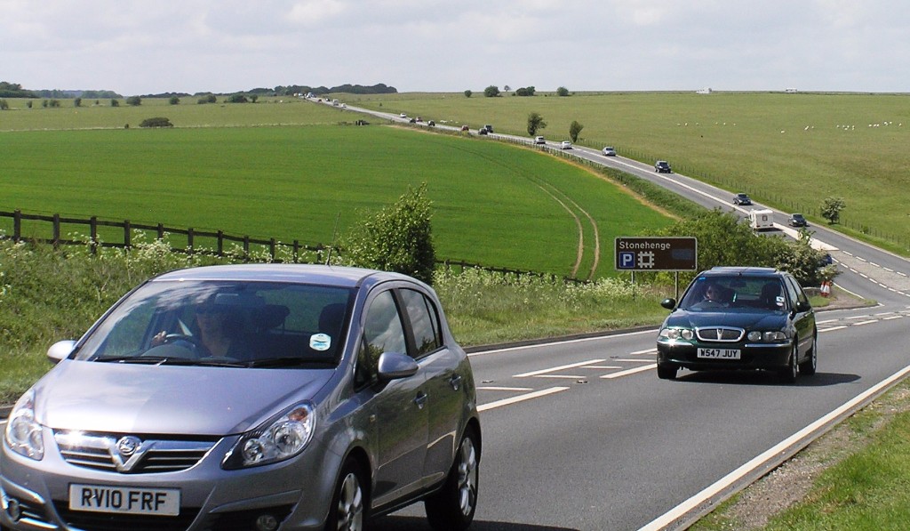 Traffic on the A303 is seasonal and cuts across the Stonehenge World Heritage Site. Copyright: Stonehenge Alliance