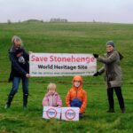 Send off of Stonehenge Alliance petition from three generations